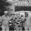 Uncle Joe (left) and the Dead End kids, recieving their honors as they are inducted into the Race Car Hall of fame for the aluminum hemi engine that Jimmy Joe's uncle built and the other "kids' drove.