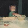 This is Chrissie's favorite picture of herself as a small child.  She started off baking at a young age thanks to her Aunt Lois.  For Jimmy Joe and Chrissie's wedding, Chrissie pre-baked 22 lasagnes, which people are still discussing months later!   (Mostly talking about how crazy she is!)